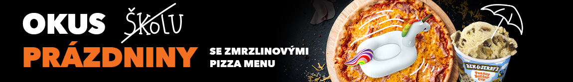 Okus prázdniny se zmrzlinovými pizza menu