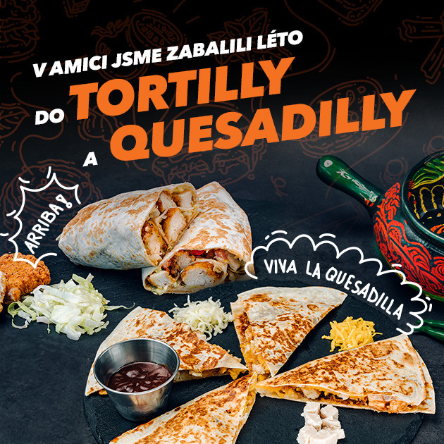 Nový svěží Wrap a Quesadilla