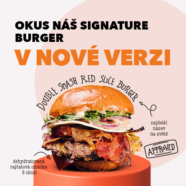 Okus náš signature burger v nové verzi!